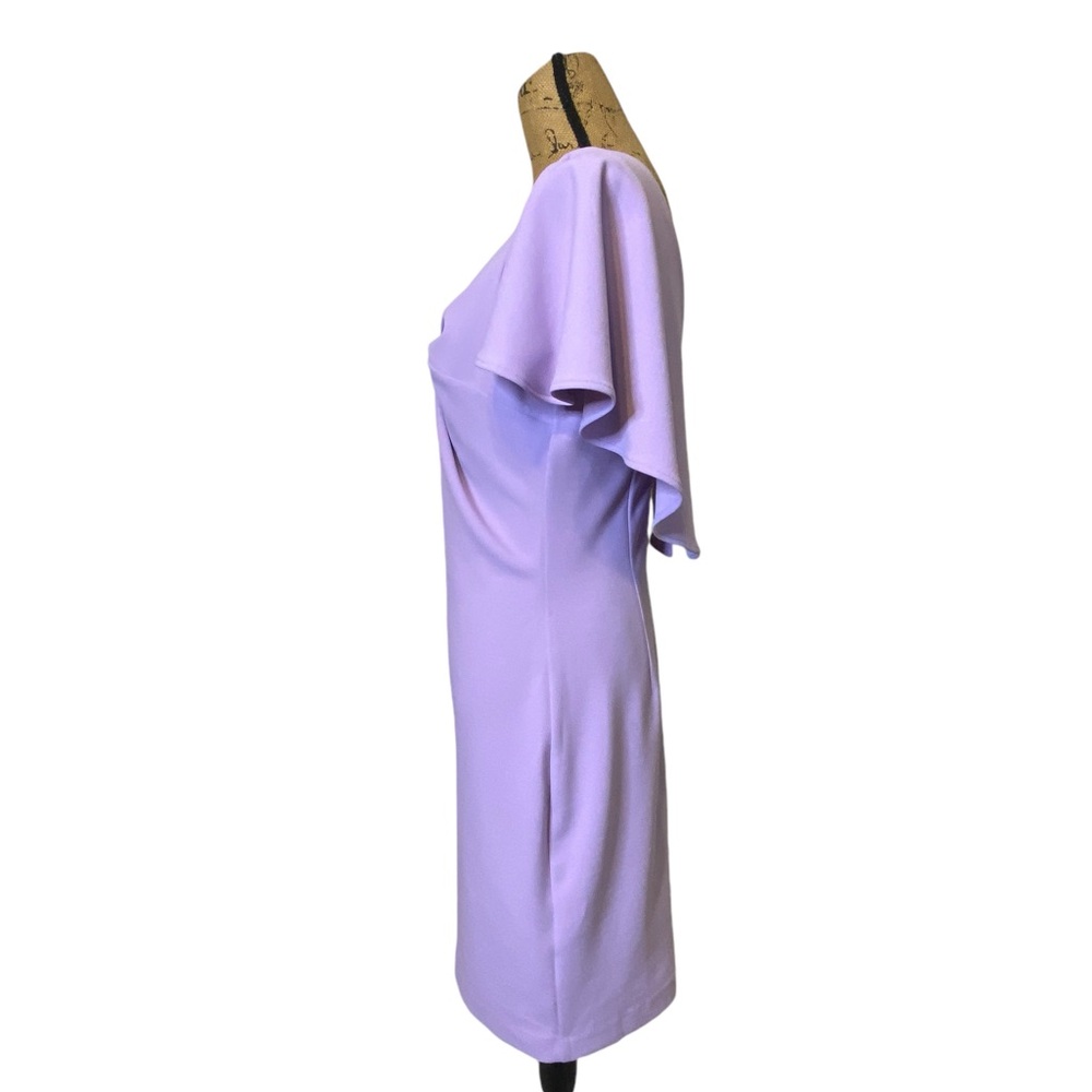 Belle Badgley Mischka Nova Lilac Flutter Cocktail Dress Women’s Size 6 - Picture 4 of 15
